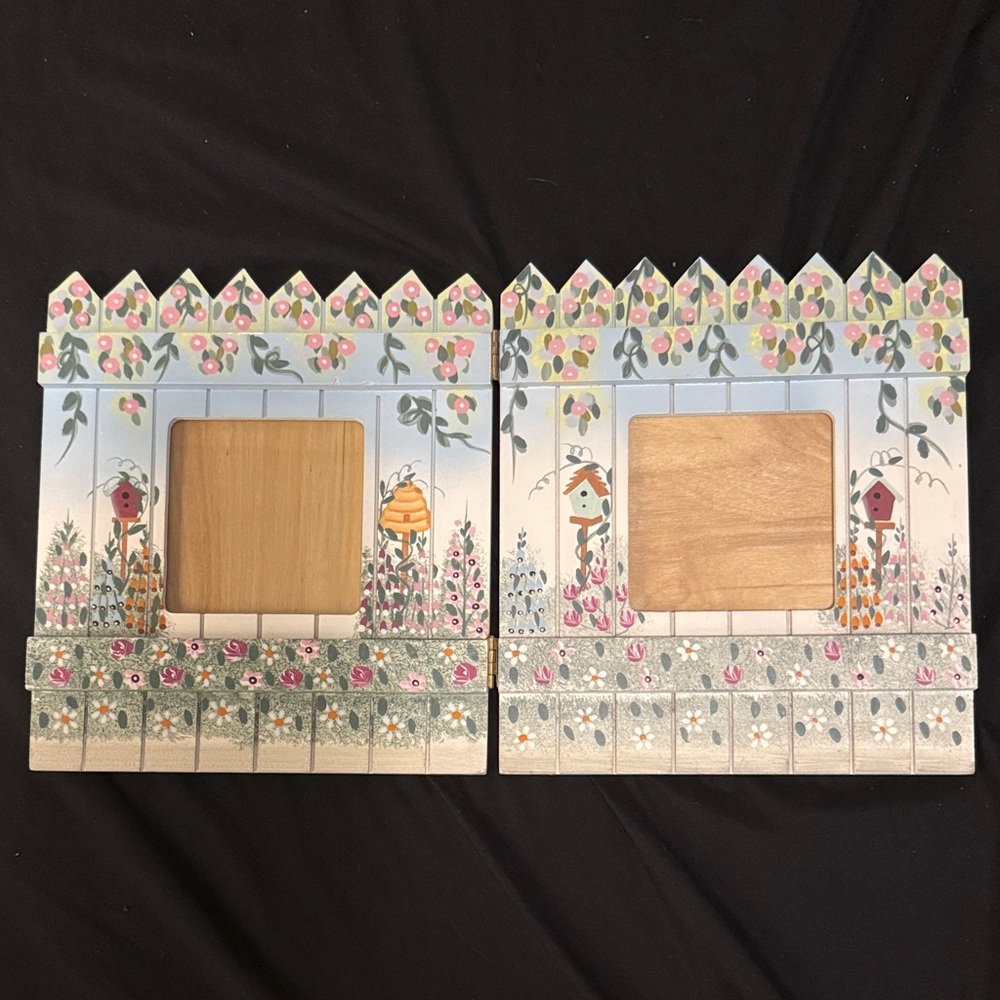 Floral Garden Wooden Photo Frame Set